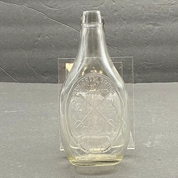 VTG New Creek Station Paddy Town M Glass Bottle Centennial Clear Keyser W VA 74 - Picture 1 of 10